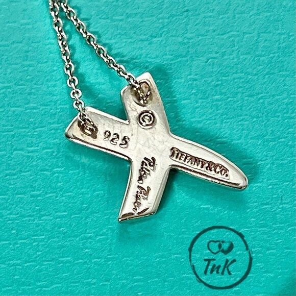 Tiffany & Co Paloma Picasso Graffiti X Pendant Necklace - Silver - 16” - Picture 9 of 11